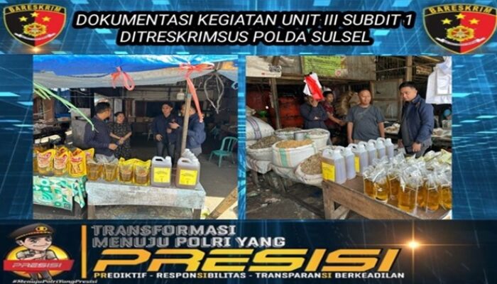 Jelang Ramadhan, Satgas Pangan Polda Sulsel Sidak Harga Minyak Goreng di Pasar Tradisional