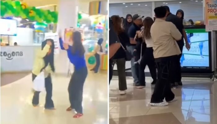 Heboh! Istri Sah Labrak Pelakor Oknum Polisi di TSM Makassar