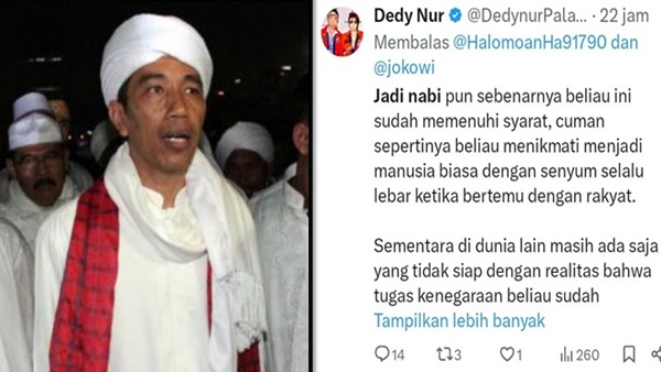 Heboh, Kader PSI Sebut Jokowi Sudah Penuhi Syarat Jadi Nabi