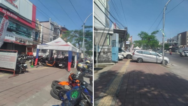 Trotoar Disulap Jadi Lahan Bisnis dan Parkiran, Pemkab Gowa Dinilai Lalai