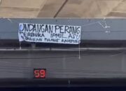 Viral Spanduk “Undangan Perang Terbuka” Terpajang di Fly Over Makassar