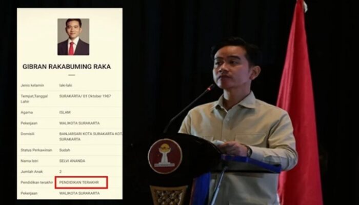 KPU Terancam Pidana, Status Pendidikan Gibran Tiba-tiba Jadi S1