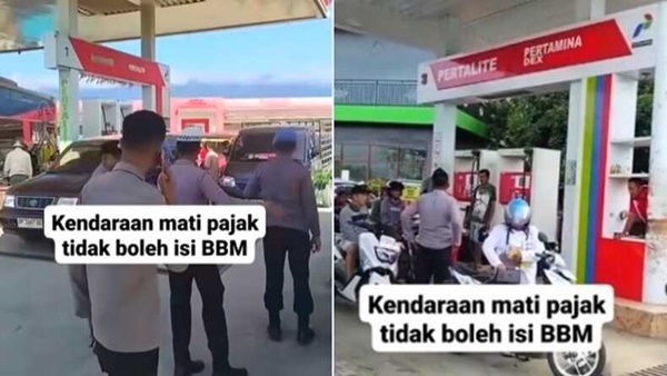 Heboh! Polisi Sidak SPBU, Kendaraan Pajak Mati Tak Boleh Isi BBM
