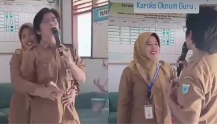 Smart TV Hibah Presiden Jadi Ajang Mesra, Guru SD Bukan Pasutri Karaoke di Kelas