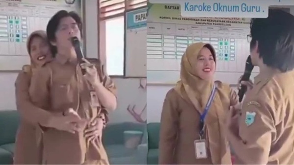 Smart TV Hibah Presiden Jadi Ajang Mesra, Guru SD Bukan Pasutri Karaoke di Kelas