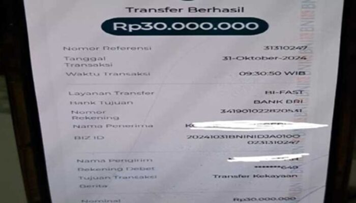 Oknum Kepsek di Makassar Diduga Nikmati dari Fasum, Bukti Transfer Rp30 Juta Terkuak