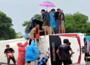 Bus Rombongan Umrah Polman Terjungkal di Pangkep, Penumpang Selamat