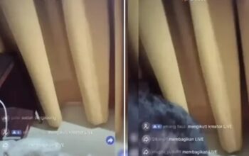 Tangkapan layar video live TikTok yang viral diduga menampilkan oknum Kepala Desa di Kabupaten Balangan bersama seorang wanita. (Foto kolase)