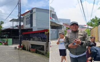 Foto Kolase - Suasana lokasi tempat hilangnya sepeda motor di kawasan Toddopuli 22 Blok 35 RT 04, Kota Makassar (kiri). Sementara itu, tangkapan layar dari video yang beredar di grup WA memperlihatkan seorang pria yang mengaku sebagai pemilik kendaraan yang hilang saat menyampaikan kronologi singkat kejadian kepada warga (kanan).