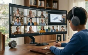 Ilustrasi Sekolah Online