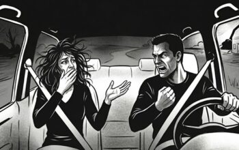 Ilustrasi cekcok dalam mobil