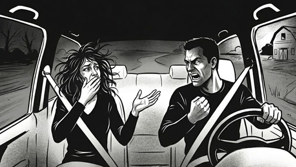 Ilustrasi cekcok dalam mobil