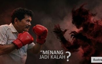 Ilustrasi kekecewaan Budiman S terhadap hasil banding yang dipersoalkan, setelah klaim kemenangan berujung pada putusan yang menyebut dirinya kalah.