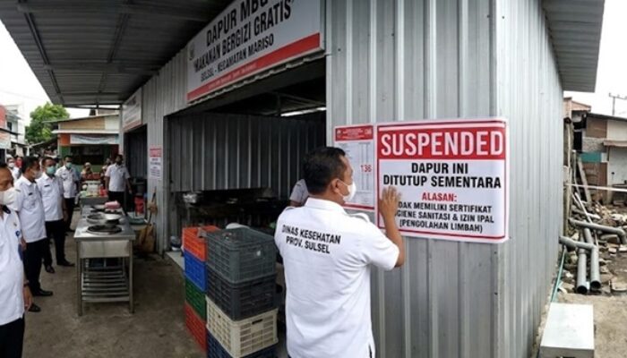 Tak Punya SLHS dan IPAL, 136 Dapur MBG di Sulsel Disetop Sementara