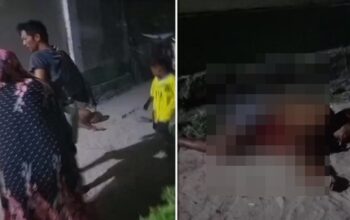 Tangkapan layar video peristiwa berdarah antar nelayan di Kodingareng yang menewaskan satu orang (foto kolase).