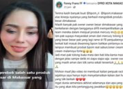 Tangkapan layar unggahan status Owner FF di media sosial (Foto kolase)