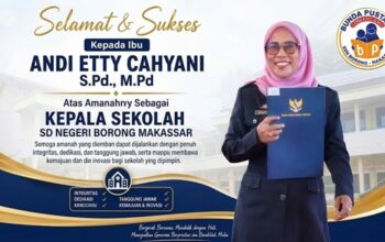 Dari Guru Kelas Jadi Kepsek, Andi Etty Nahkodai SDN Borong Makassar