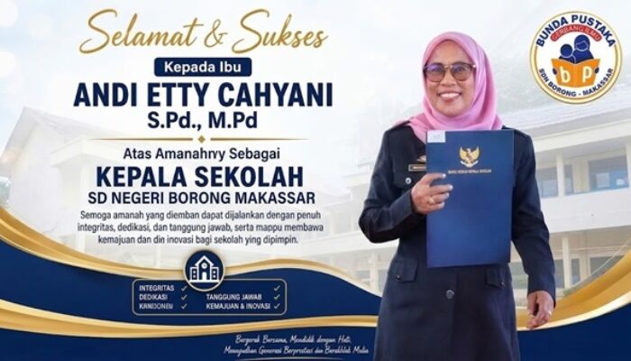 Dari Guru Kelas Jadi Kepsek, Andi Etty Nahkodai SDN Borong Makassar