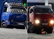 Truk pelangsir dengan tandon besar diduga leluasa menguras solar subsidi di SPBU Ujung Bulu menggunakan modus barcode ganda (Foto kolase)
