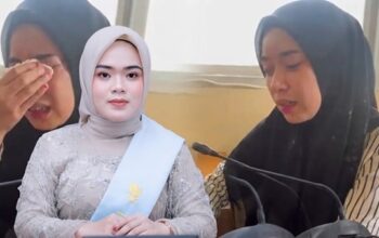 Ketua DPRD Bone, Andi Tenri Walinonong (depan) dan korban penganiayaan Yuli Novitasari. (Foto kolase)