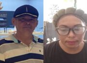 Mantan Paur Idik Subbid/Sie Propam Polrestabes Makassar, Aiptu Darius Limbong dan mantan istrinya, Widyawati Mulyati Loyra. (Foto kolase)