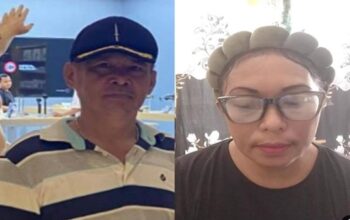 Mantan Paur Idik Subbid/Sie Propam Polrestabes Makassar, Aiptu Darius Limbong dan mantan istrinya, Widyawati Mulyati Loyra. (Foto kolase)