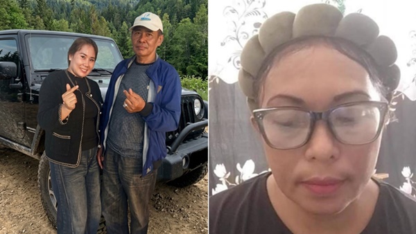 Aiptu Darius Limbong bersama istri Indri Sri Rahayu dan istrinya, Widyawati Mulyati Loyra (Foto kolase)