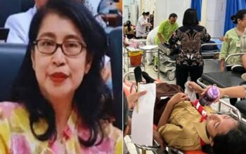 Foto Kolase - Perwakilan Yayasan Magnolia Champaca Virginiana bernama Louice Cristiana dan sejumlah siswa keracunan MBG di Tator