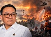 Menko Polkam Dudung Abdurachman menyebut Indonesia masih mampu menangani karhutla. (Visual AI).
