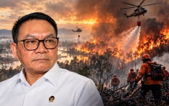 Menko Polkam Dudung Abdurachman menyebut Indonesia masih mampu menangani karhutla. (Visual AI).