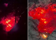 Rongga Bara Karhutla Kalteng Menganga, Muka Tanah Jebol Bikin Lubang Api