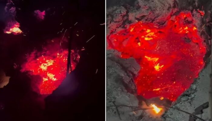 Rongga Bara Karhutla Kalteng Menganga, Muka Tanah Jebol Bikin Lubang Api