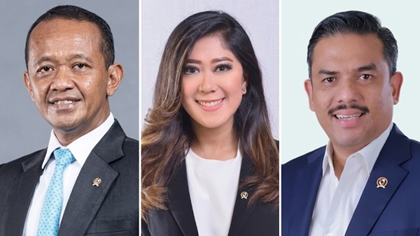Tiga menteri kabinet yang disorot dan dinilai layak diberi rapor merah oleh Partai Gerindra terkait kinerja serta implementasi kebijakan publik.  Menteri ESDM Bahlil Lahadalia (kiri), Menteri Komdigi Meutya Hafid (tengah) dan Menteri UMKM Maman Abdurrahman (kanan). (Foto : kolase)
