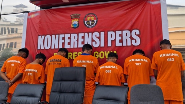 Polisi Libas Tujuh Anggota Geng Motor yang Kerap Resahkan Warga di Gowa