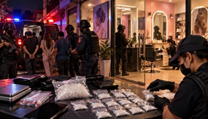 Gudang Sabu Berkedok Salon di Pampang Makassar Digeledah Polisi, 4 Orang Dibekuk