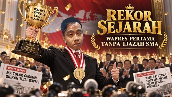 Gibran Rakabuming Raka Ukir Sejarah Jadi Wapres Pertama Tanpa Ijazah SMA